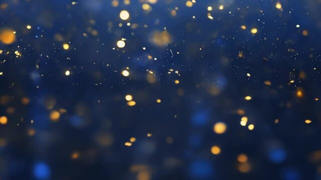青と金の玉の背景素材　AI動画　ジェネレーティブAI