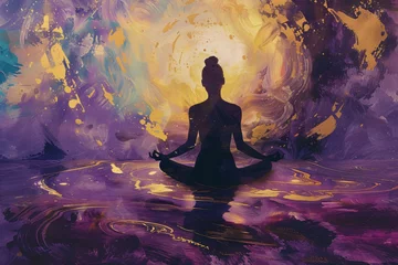 Foto op Canvas meditation in the lotus position © ZenArt