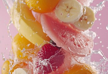 Fototapeta premium Fruit Falling Into Water