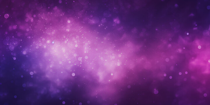 realistic galaxy background purple bokeh lights and lights. Night sky with clouds and stars. © Kalsoom
