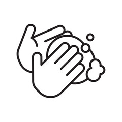 Washing icon. line vector icon on white background. High quality design element. Editable linear style stroke. Vector icon