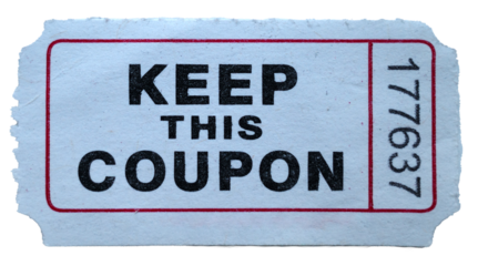 Raffle ticket cutout