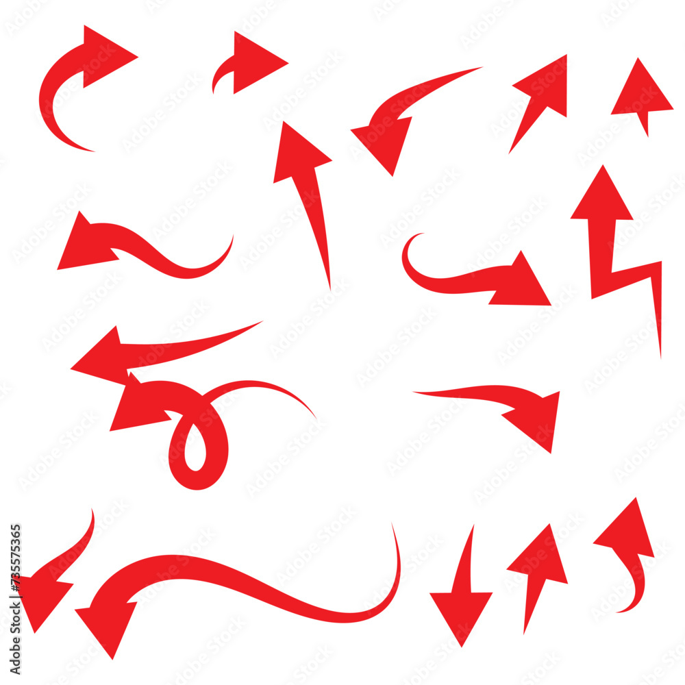 Canvas Prints hand drawn arrows collection set simple flat arrows isolated on white background. arrow mark icons a