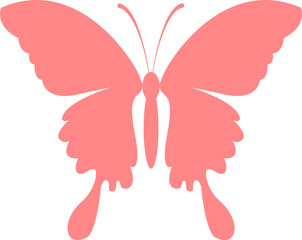 colorful butterfly silhouette vector