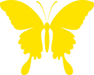 colorful butterfly silhouette vector