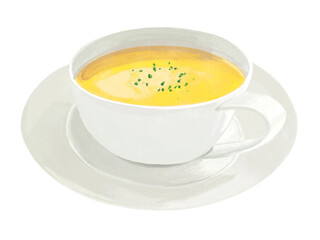 コーンスープ（ソーサー付き）