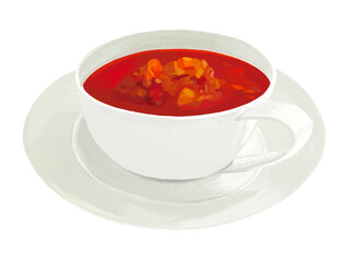 ミネストローネ（ソーサー付き）