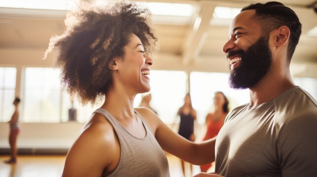 A couple taking a dance class together staying active and keeping their relationship strong.
