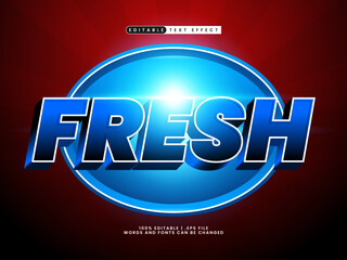 fresh 3d editable text effect style