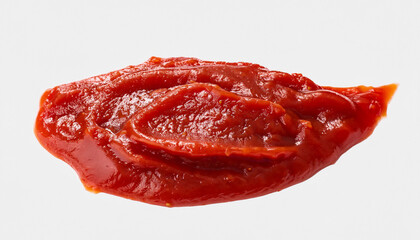 Obraz premium Sample of tasty tomato paste isolated on white background