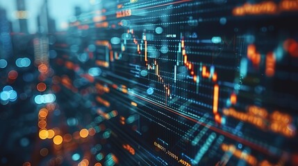 Obraz premium Stock market exchange or financial technology, ai technology
