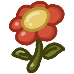 Flower cartoon illustration