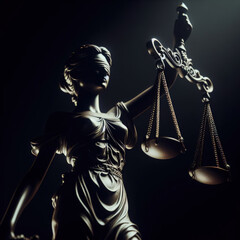 Statue of justice, Symbol of fair treatment under law, Legal law concept, justice bronze lady statue, Statue of a woman holding a balance scale, Ideal for legal and justice-related concepts.