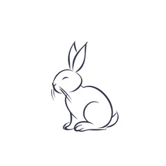 Vector line art rabbit