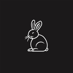 Vector line art rabbit