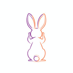 Vector line art rabbit