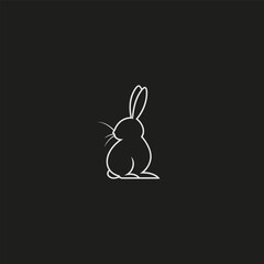 Vector line art rabbit