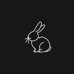 Vector line art rabbit