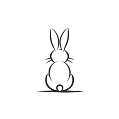 Vector cute cartoon rabbit