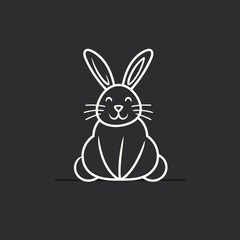 Vector cute cartoon rabbit