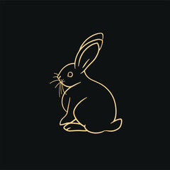 Vector cute cartoon rabbit