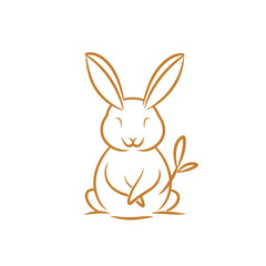 Fototapeta na wymiar Vector cute cartoon rabbit