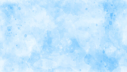 Blue watercolor background. Abstract hand paint square stain backdrop