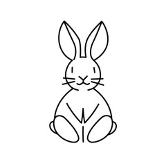 Vector silhouette rabbit symbol logo