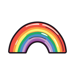 LGBTQ colored rainbow cartoon sticker,LGBTQ colored rainbow cartoon sticker