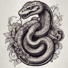 Snake Tatto Design EPS Format