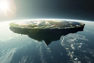 Deurstickers Planet earth in flat form. © Yuliia