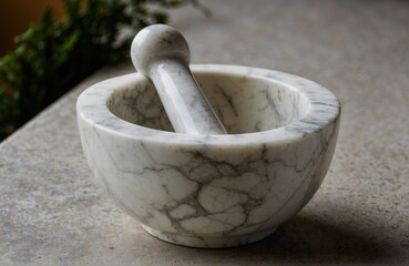A Stone mortar and pestle