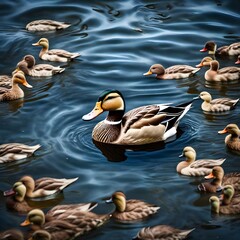 ducks in the water
