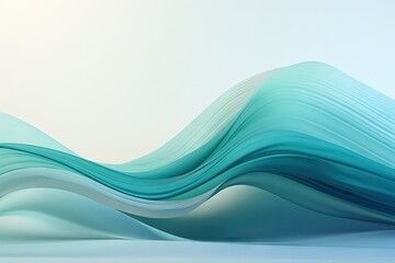 Soothing Blue Abstract Waves with Elegant Flowing Curves Design