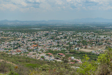 Fototapeta premium View from Peña de Bernal Monolith in Queretaro, Mexico