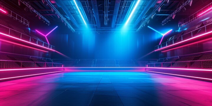 Futuristic esport background for gaming live streaming. Esport game tournament competition neon banner