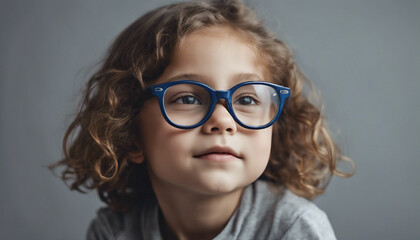 Adorable Perspectives: Kid Girl Wearing Glasses  

