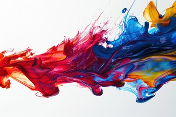  multicolor Acrylic Paint Strokes on a Canvas Creating Artistic Texture