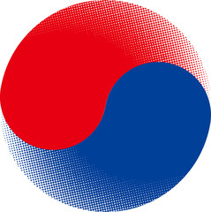 Taegeuk symbol icon, a symbol of Korea,
한국의 상징인 태극문양 아이콘