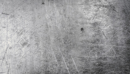 Grunge Aged Grey metal Texture. Old Stainless Steel Background with Scratch. Monochrome silver color Dirty Metallic Surface Close up. Square Image Copy Space. Top view.