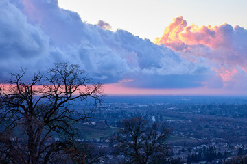 Fototapeta premium Sunset with clouds