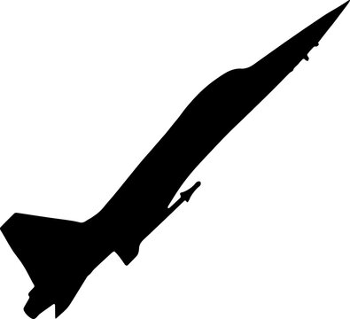 Black and white F-5 fighter