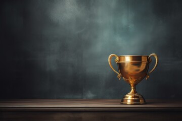 Champion golden trophy cup background - obrazy, fototapety, plakaty