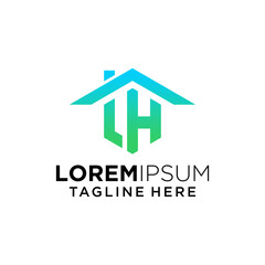 l h home logo design graphic template