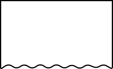 Border shape in outline style editable stock for website design. Vector banner header and separator. Background section and frame template. Abstract curve top headline icon on transparent background.