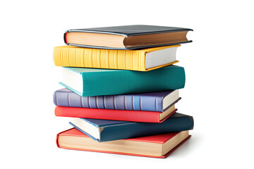 Vibrant Hardcover Books Stacked Neatly