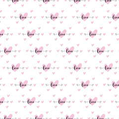 pink background with hearts