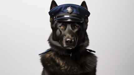 dog, Belgian Sheepdog in police uniform