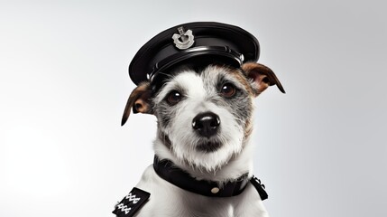 dog, Jack Russell Terrier in police uniform