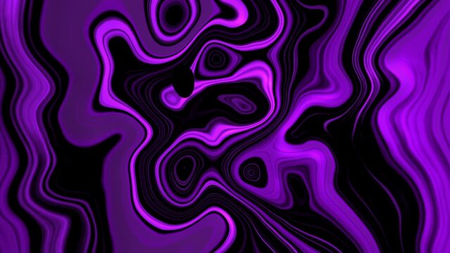 Purple shade liquid fractal motion background, stock video